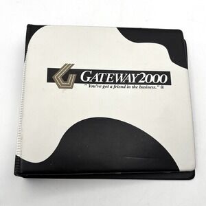 Vintage Gateway Computer Software Storage Binder CD Holder With Mixed CD's.